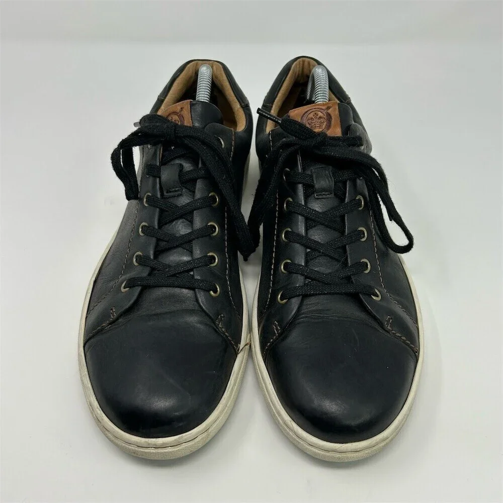 Born Allegheny Men's Sneakers Black Low Top Lace-Up Casual Shoes Size 10.5